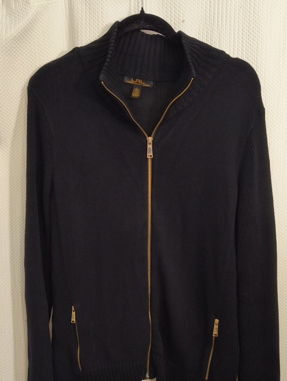 Lauren Ralph Lauren  Full-Zip Knit Jacket with Gold Zippers Men's